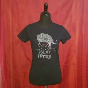 I Pray I Slay bling tee